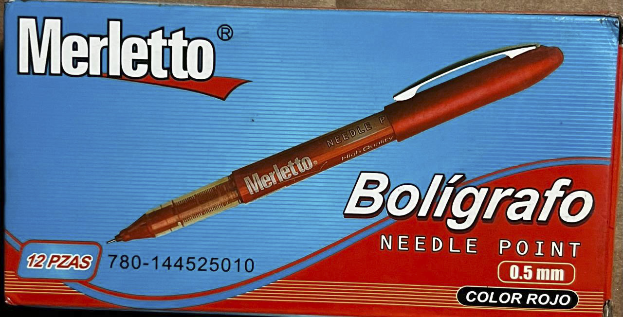 PLUMA ROLLER .5MM ROJO   MTO